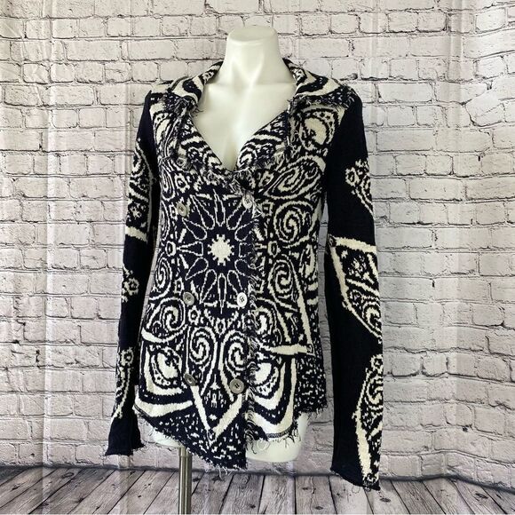 Free People Smitten Kitten Mandala Cardigan Sweater size Small - Picture 1 of 15
